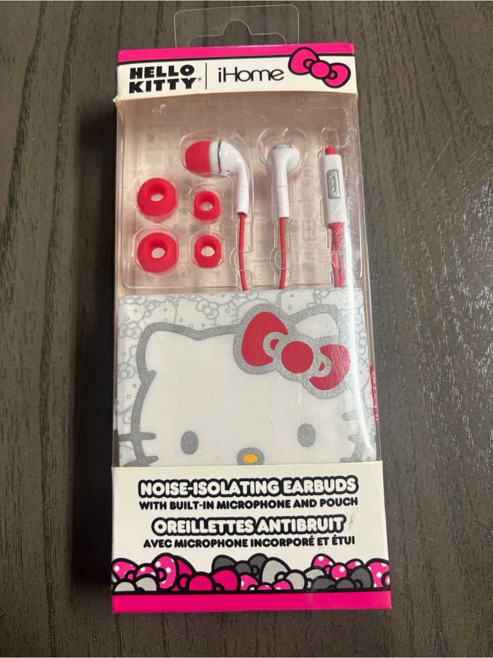 iHome Hello Kitty Red and White Noise-Isolating Earbuds with Microphone